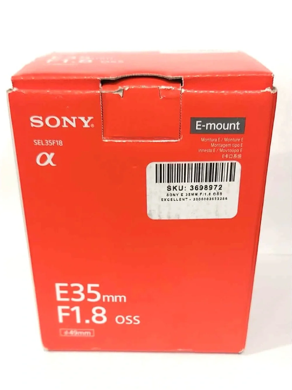 Sony OSS e35mm f1.8 Lens